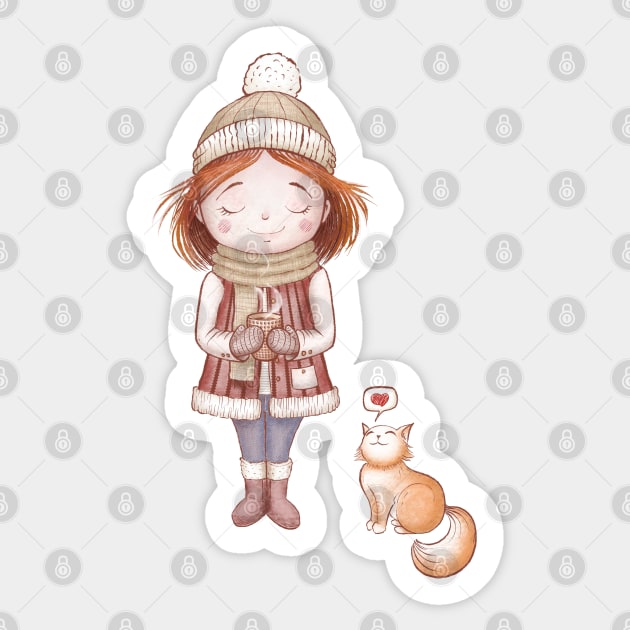 Cute girl Sticker by hdesign66